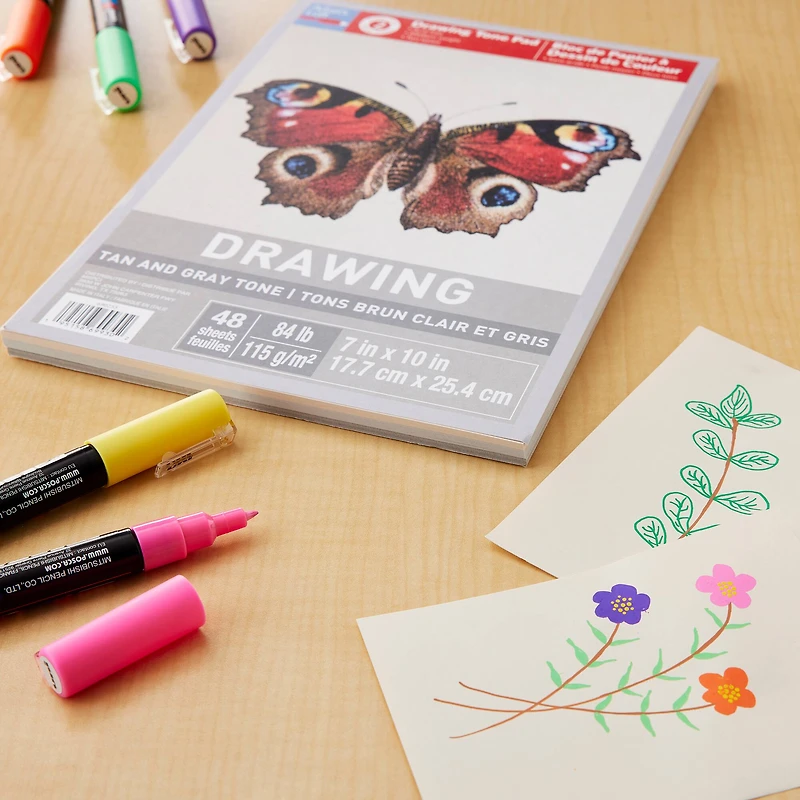 15 Pack: Tan & Gray Tone Drawing Pad by Artist's Loft™