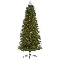 7.5ft. Pre-Lit West Virginia Mountain Pine Artificial Christmas Tree, Clear LED Lights
