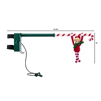 Mr. Christmas 6" Animated Candy Cane Elf Acrobat