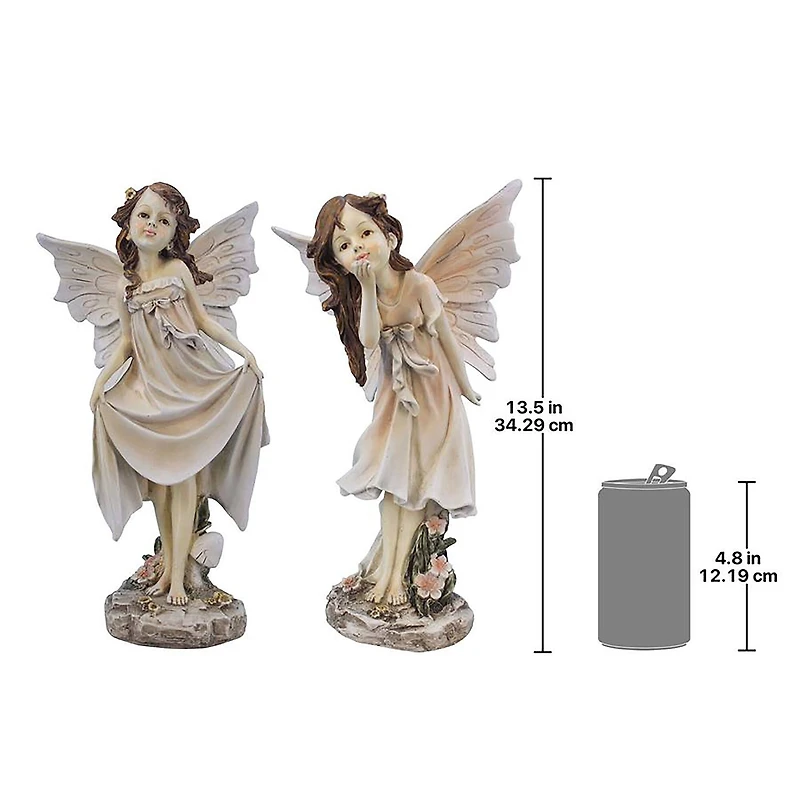 Design Toscano 13.5" Wildflower Meadows Fairies Garden Statues Set