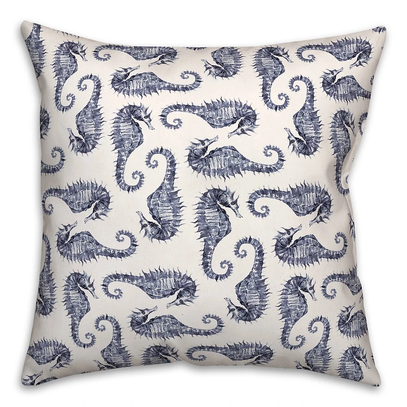 Seahorse Pattern 18" x 18" Indoor / Outdoor Pillow