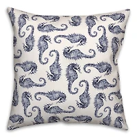 Seahorse Pattern 18" x 18" Indoor / Outdoor Pillow