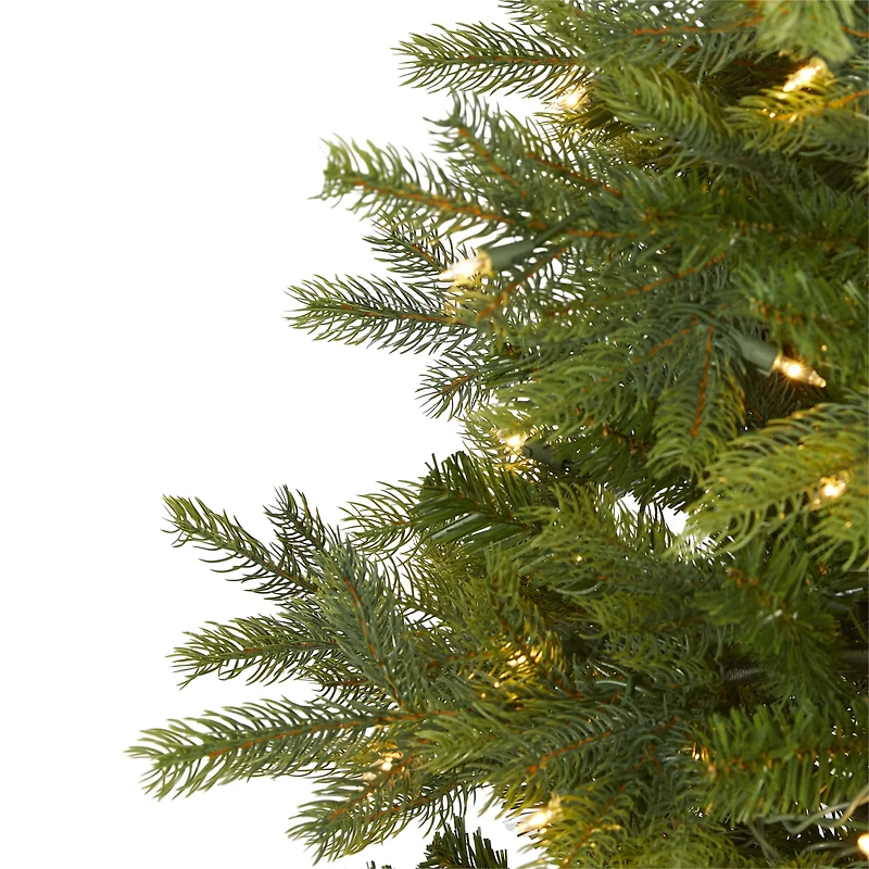 4ft. Pre-Lit North Carolina Spruce Artificial Christmas Tree, Clear LED Lights