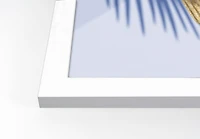 Sun Hat Scene White Framed Print