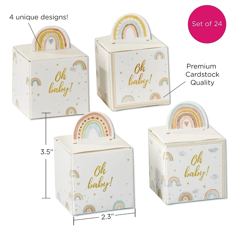 Kate Aspen Boho Rainbow Baby Favor Box Set, 24ct.