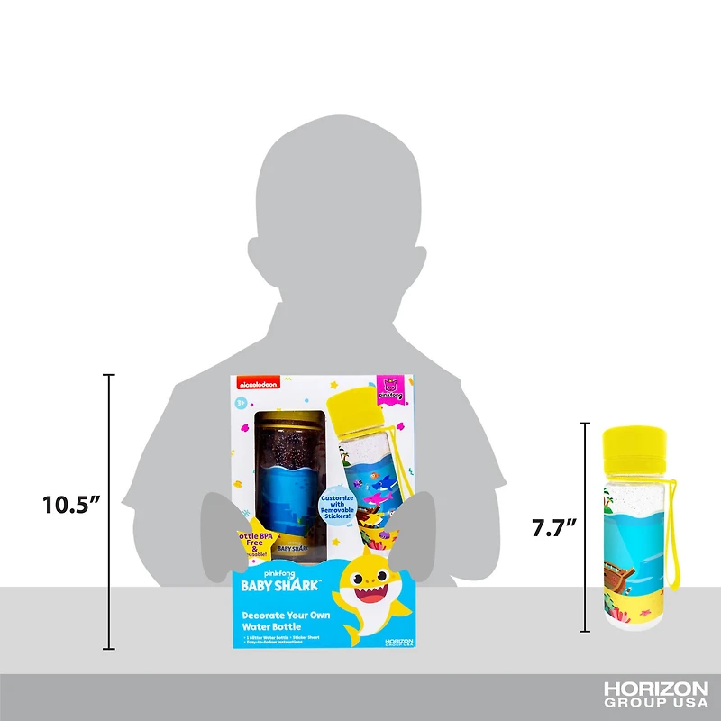 Baby Shark™ Decorate Your Own Water Bottle Kit