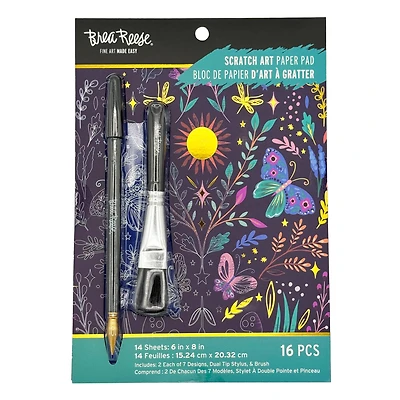 Brea Reese™ 6" x 8" Enchanted Wood Scratch Art Paper Pad