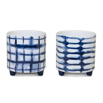 Decorative Tie-Dye Design Pot Set