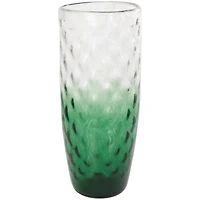 20" Green Ombre Handmade Glass Vase