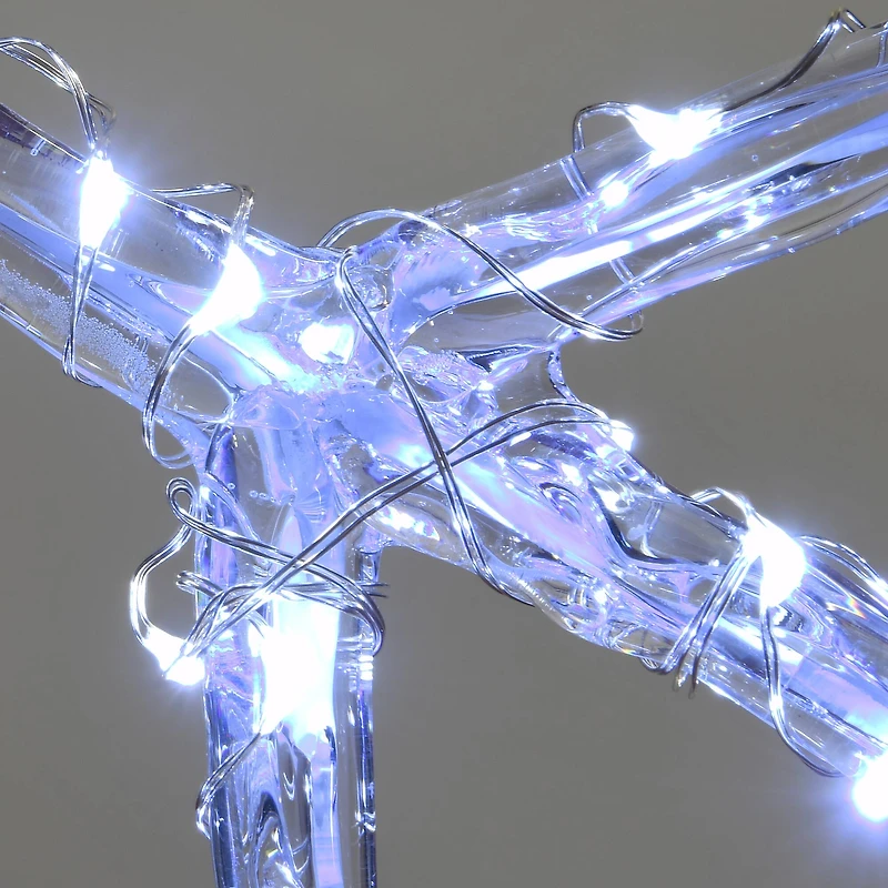 LED Ice Crystal Snowflakes Set