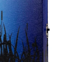 LED Lighted Jack-O-Lanterns & Bats Halloween Canvas Wall Art