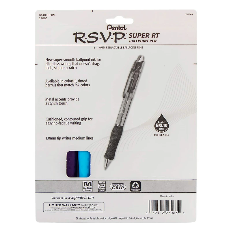 Pentel® RSVP® Super RT Ballpoint Pens