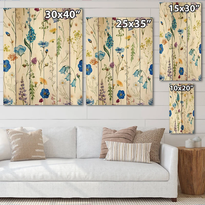 Designart - Blue Wild Flowers