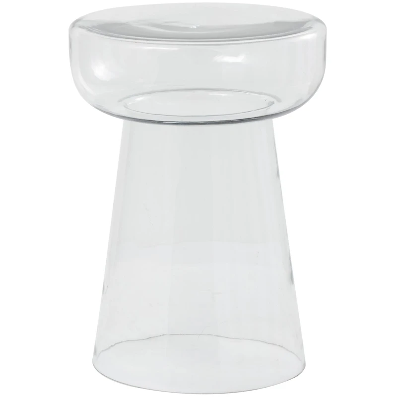 20" Glass Modern Side End Accent Table