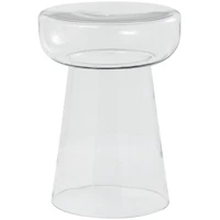 20" Glass Modern Side End Accent Table