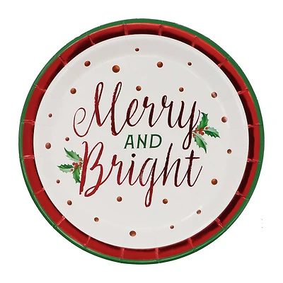 7" Merry & Bright Paper Plates, 12ct. by Celebrate It™