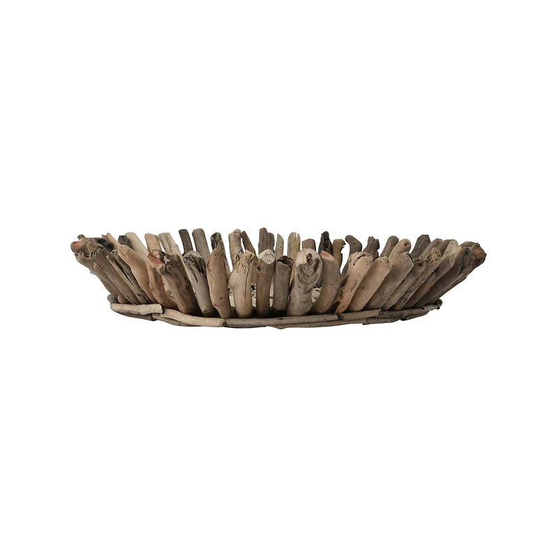 Hello Honey® 26" Natural Coastal Decorative Driftwood Oval Tray