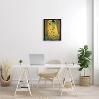 Stupell Industries Funny Classic Klimt Aliens Framed Floater Canvas Wall Art