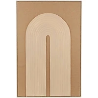 Brown Polyester Geometric Home Wall Decor with Tan Layered Arch