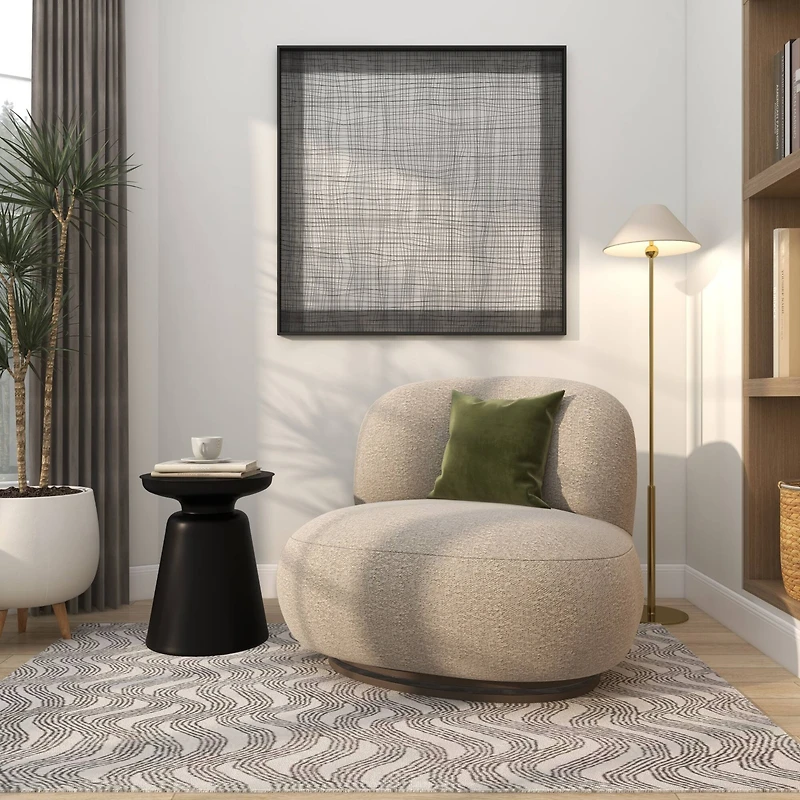 Black Metal Accent Table with Bell Shaped Base