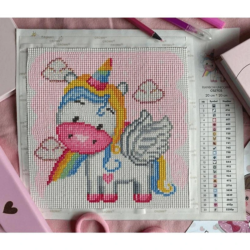 Crafting Spark Rainbow Unicorn Diamond Painting Kit