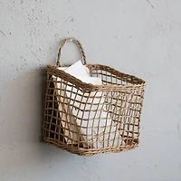 Hello Honey® Natural Woven Rattan Wall Hanging Basket