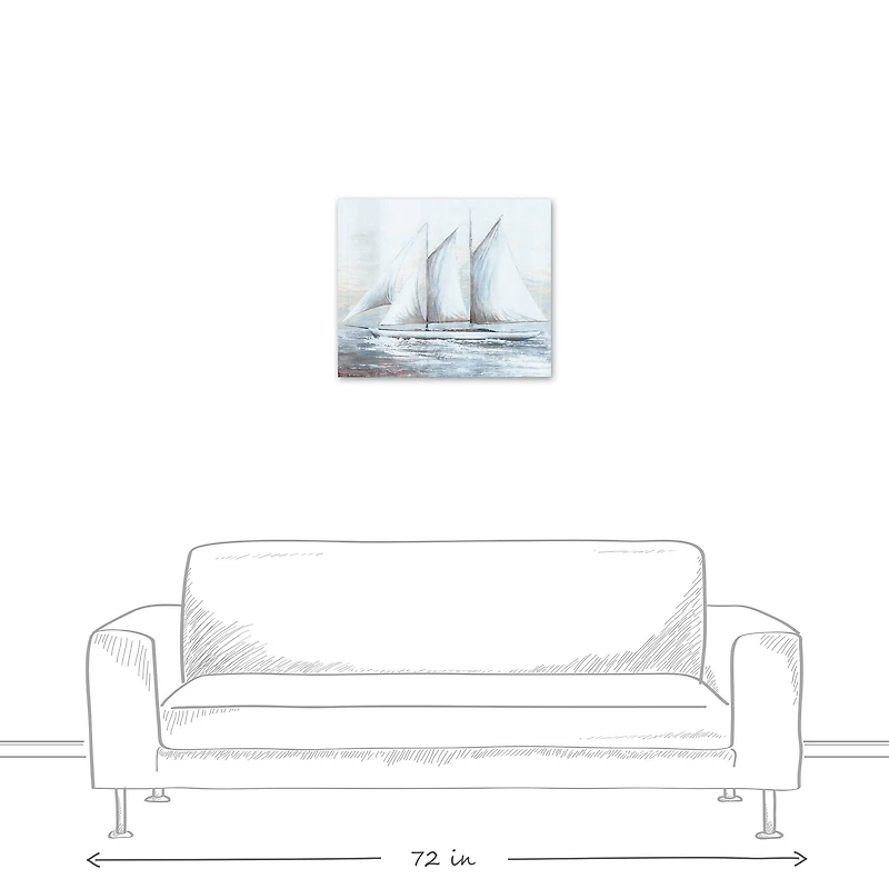 Painted Sailboat Canvas Wall Art