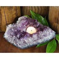Amethyst Cluster Candle Holder