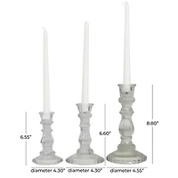 The Novogratz Clear Glass Candle Holder Set