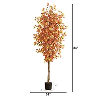 7ft. Autumn Ficus Artificial Fall Tree