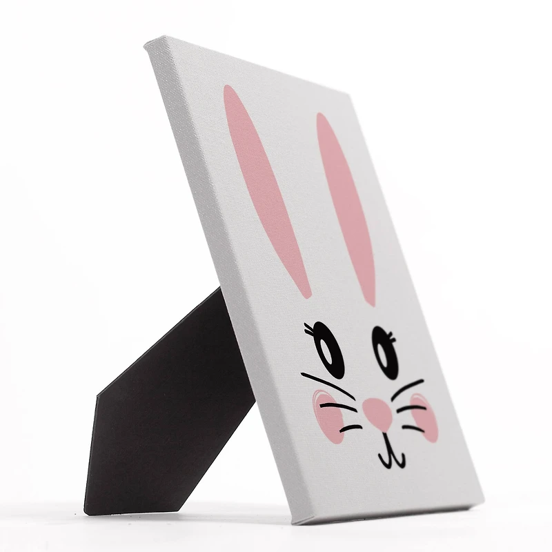Simple Bunny Face Tabletop Canvas