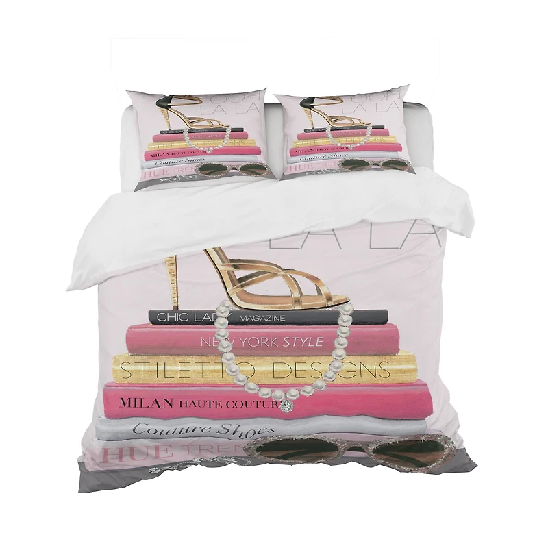 Designart 'Paris Glamourous Gold Style II' Teenage Bedding Set