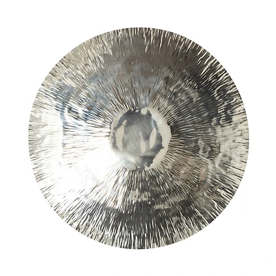 36" Silver Glam Ornamental Stainless Steel Wall Décor