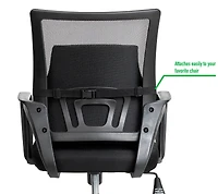 Mind Reader Teal & Black Ergonomic Back Cushion