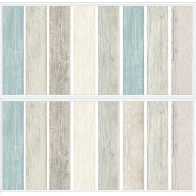 RoomMates Blue & Brown Barn Wood Plank Peel & Stick Giant Wall Decals