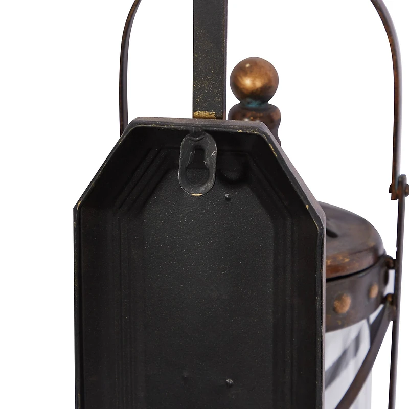 20'' Bronze Glass Decorative Candle Wall Sconce