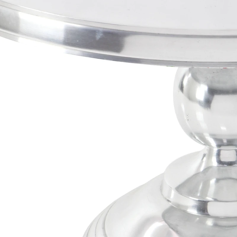 30" Silver Aluminum Traditional Coffee Table