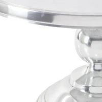 30" Silver Aluminum Traditional Coffee Table