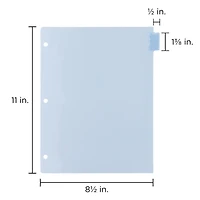 JAM Paper 8.5" x 11" 8-Tab Plastic Index Tab Dividers, 6 Pack