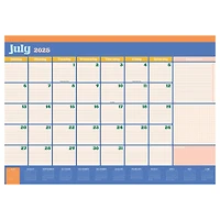 July 2025 - June 2026 Medium Sherbet Desk Pad Monthly Blotter Calendar