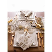 DII® Gold Christmas Collage Napkins, 6ct.