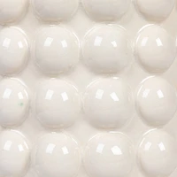 Hello Honey® White Raised Dots Stoneware Canister with Acacia Wood Lid