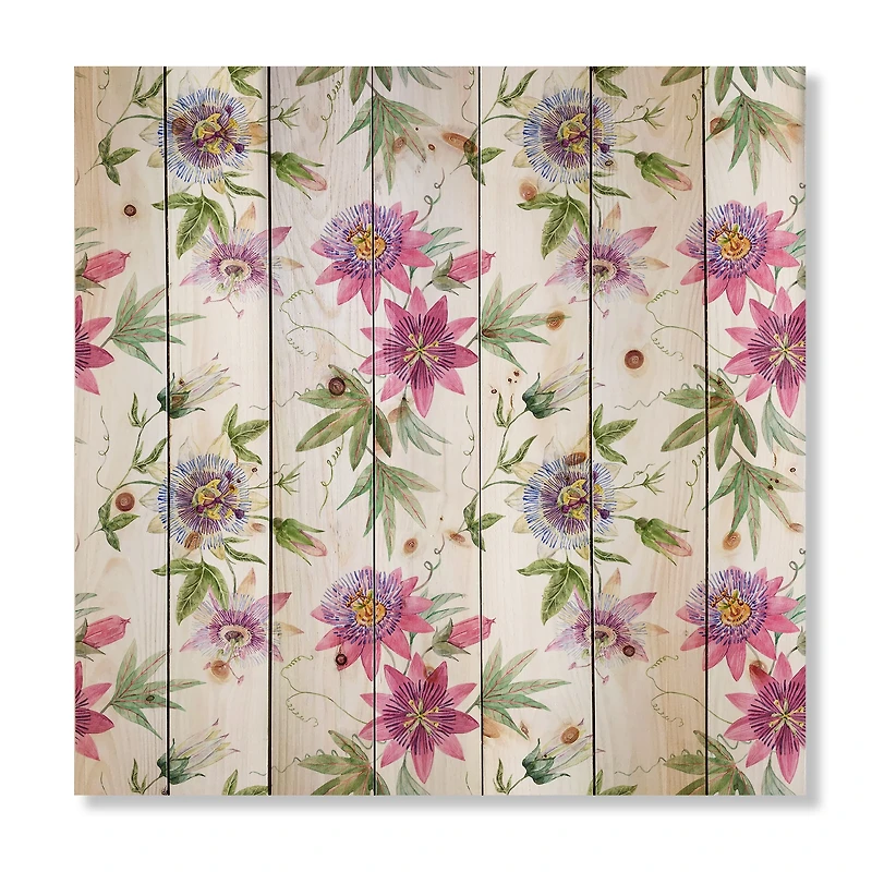 Designart - Pink Passionflower Flowers