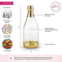 Kate Aspen® Medium Gold Metallic Champagne Bottle Favor Containers, 12ct.