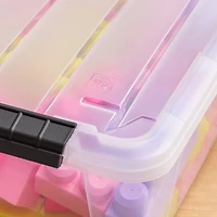 IRIS® 13.5qt. Buckled Clear Boxes with Clear Buckle Lids, 6ct.