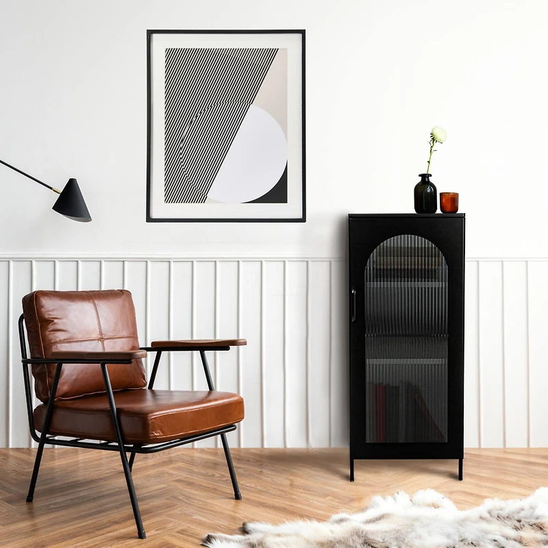 Hello Honey® Metal Cabinet with Glass Door