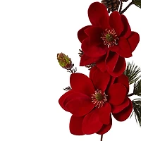 Red Magnolia & Pine Pick, 2ct.