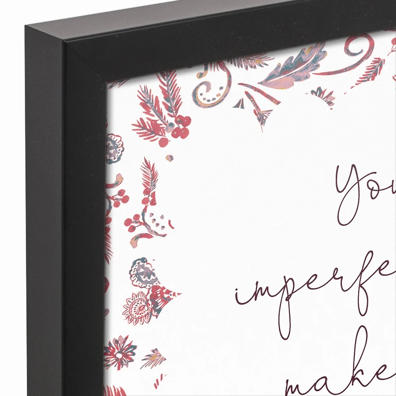 Imperfections are Unique 12" x 12" Black Framed Canvas
