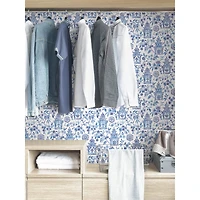 NuWallpaper Blue Danson Peel & Stick Wallpaper