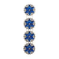 Sapphire Metal Flower Sliders, 27mm by Bead Landing™
